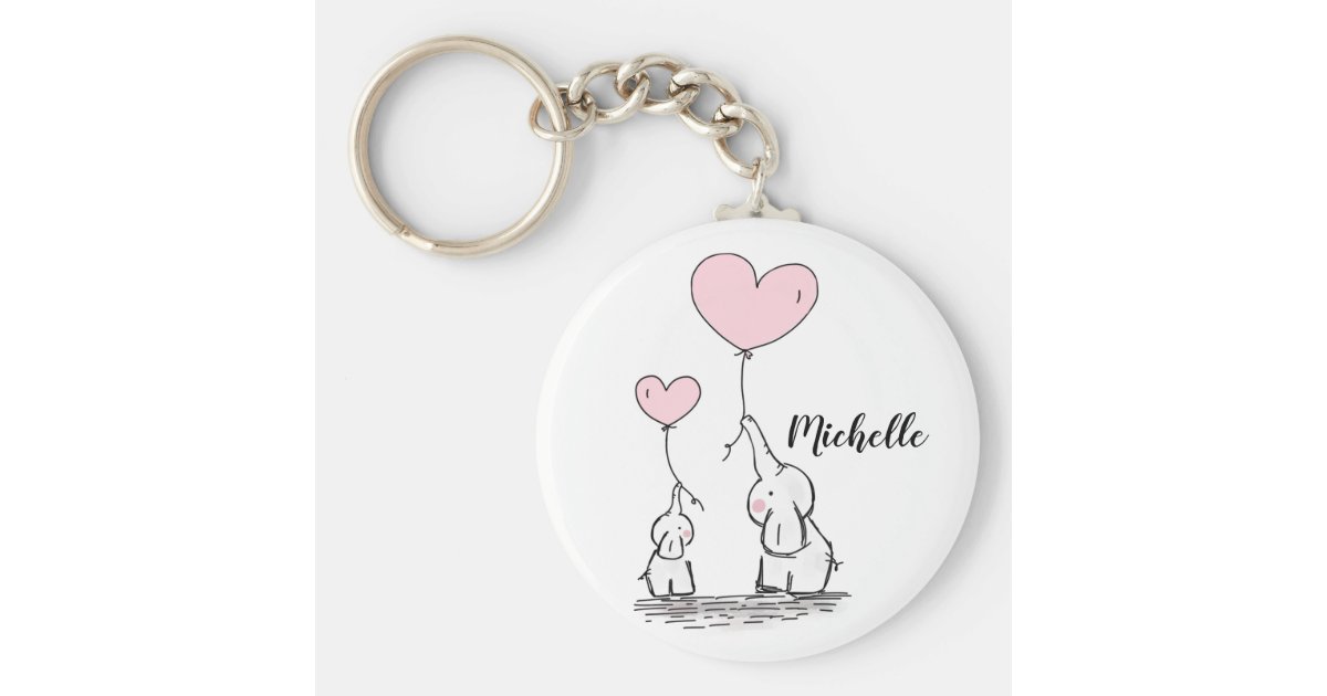 Cute cartoon elephants holding pink balloons name keychain ... Elke dag worden duizenden nieuwe afbeeldingen van hoge kwaliteit toegevoegd.