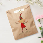 Cute Cartoon Elf Magical Christmas Kid's Holiday Favor Bag (Sealed)