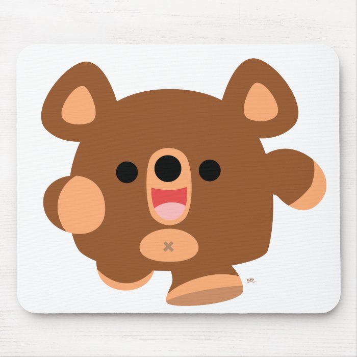 Cute Cartoon Energetic Bear mousepad