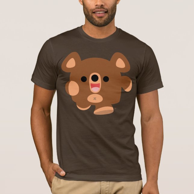 Cute Cartoon Energetic Bear  T-shirt (Front)