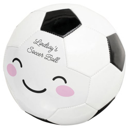 Cute cartoon face custom soccer ball for girls