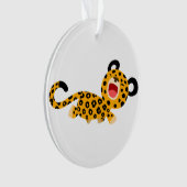 Cute Cartoon Facetious Leopard Acrylic Ornament (Front)