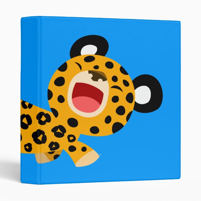 Cute Cartoon Facetious Leopard Avery Binder (Front/Spine)