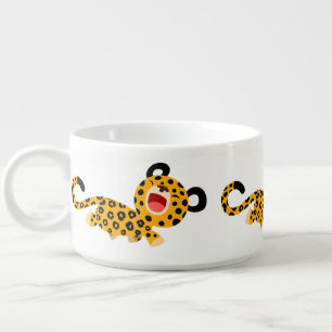 Cute Cartoon Facetious Leopard Chili Bowl