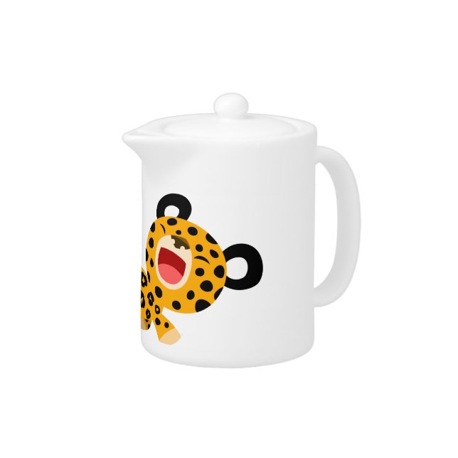 Cute Cartoon Facetious Leopard Teapot (Right)