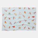Cute cartoon finches pattern kitchen towel