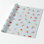 Cute cartoon finches pattern wrapping paper