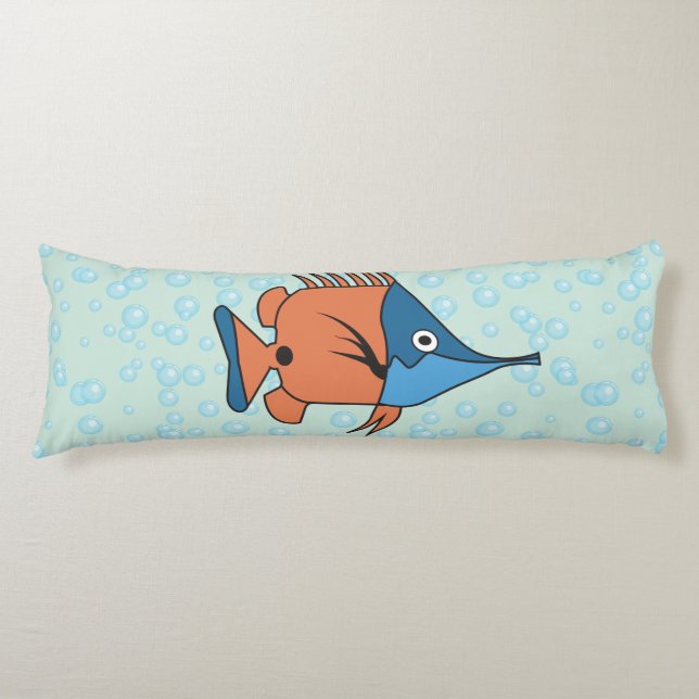 Cute Cartoon Fish Body Pillow (Front)