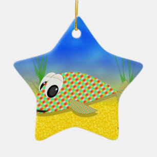 Cute Cartoon Fish Ceramic Ornament