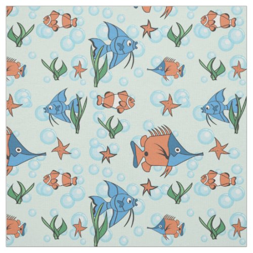 Cute Cartoon Fish Fabric