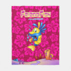 Cute cartoon fish fleece blanket