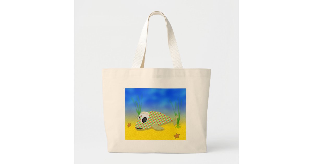 Cute whale shark happy cartoon illustration tote bag, Zazzle