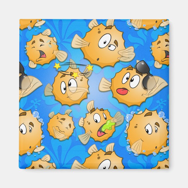 cute cartoon fish Magnet (Front)