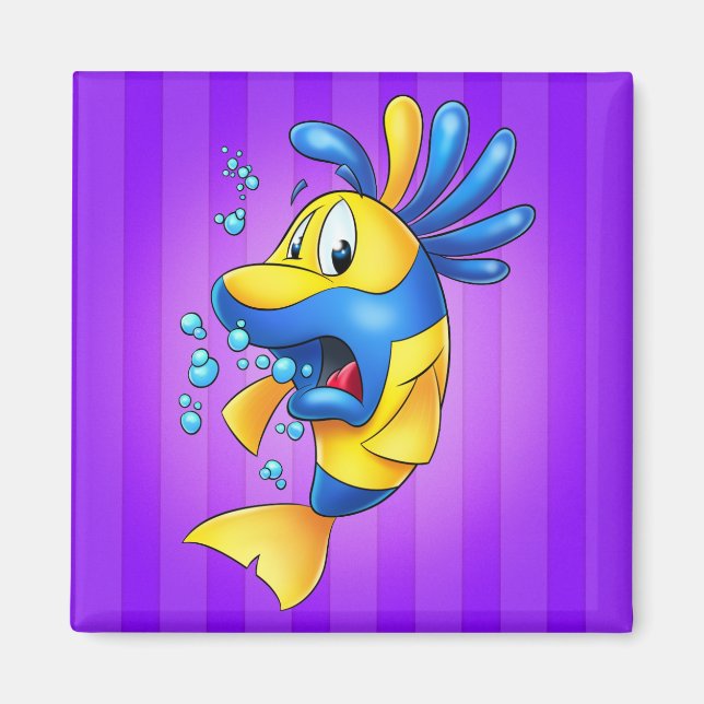 Cute cartoon fish magnet (Front)