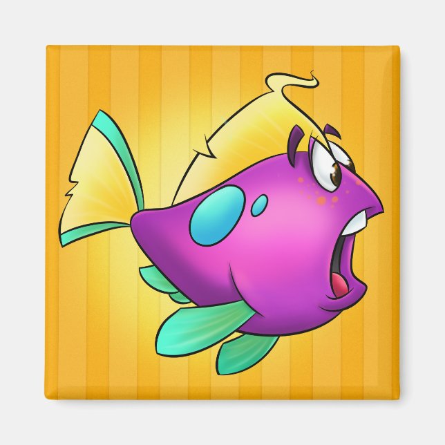 Cute cartoon fish Magnet (Front)