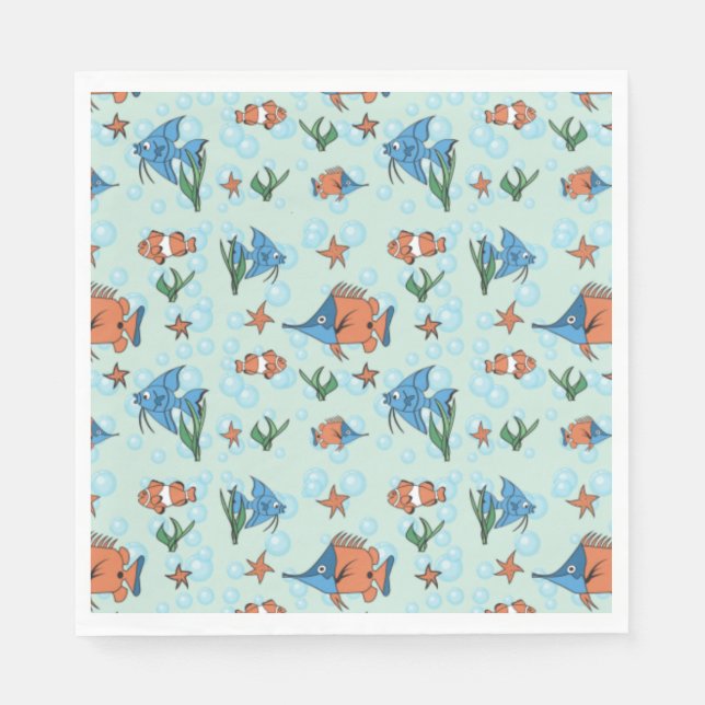 Cute Cartoon Fish Napkins (Front)