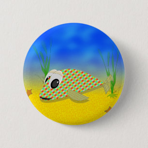 Cute Cartoon Fish Pinback Button