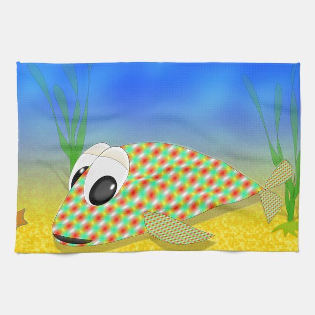 Cute Cartoon Fish Towel (Horizontal)