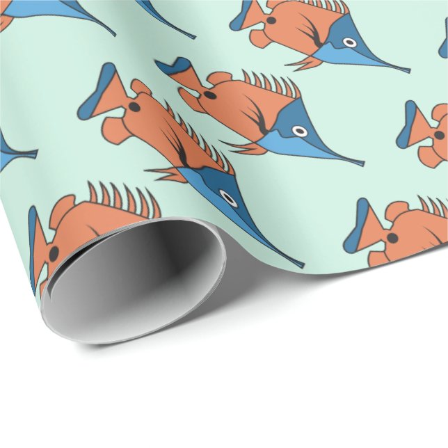 Cute Cartoon Fish Wrapping Paper (Roll Corner)