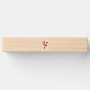 Cute Cartoon Flamingo Sticker with Heart Topple Tower