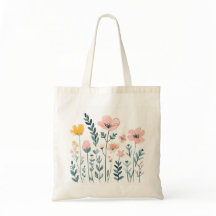 Cute Cartoon Flowers Watercolor Floral Hand Draw