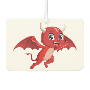 Cute cartoon flying devil air freshener