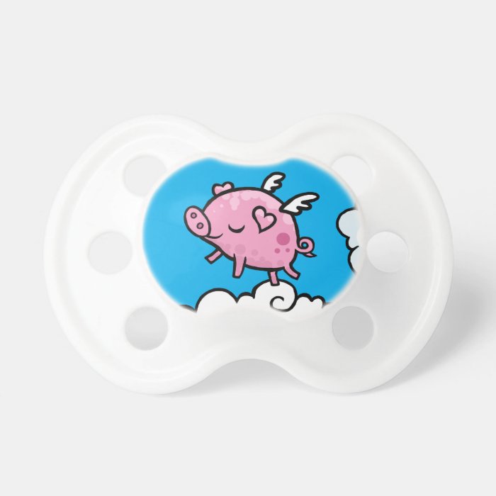Cute cartoon Flying Pig Baby Pacifier