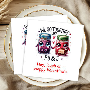 Cute Cartoon Food Custom Valentine Napkins