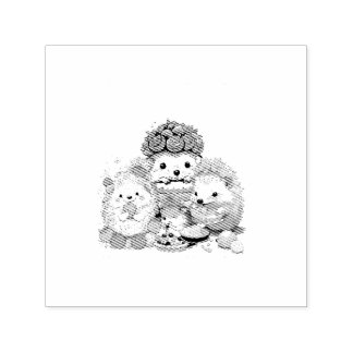 Cute Cartoon for a Child Hedgehogs and Pie Self-inking Stamp