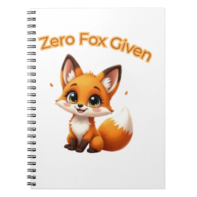 Cute Cartoon Fox – Adorable Kawaii Style Notebook (Front)