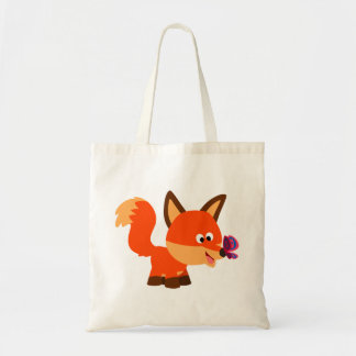 Cute Cartoon Fox  And Butterfly Bag