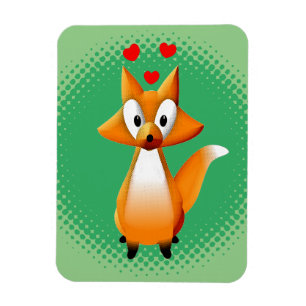 Cute Cartoon Fox Animal Magnet