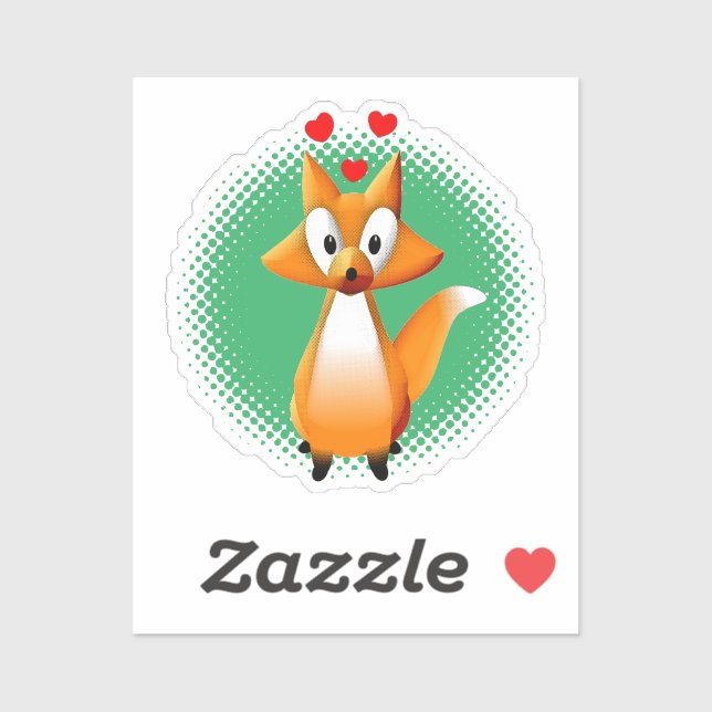 Cute Cartoon Fox Animal Sticker (Sheet)