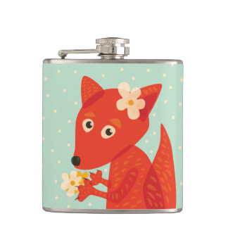 Cute Cartoon Fox Girl Flask