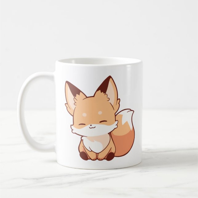 Cute Cartoon Fox Mug (Left)