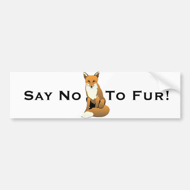 Cute Cartoon Fox Sitting On Ground Bumper Sticker (Front)