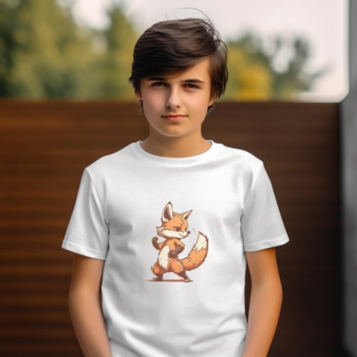 Cute Cartoon Fox T_Shirt Adorable and Whimsical T_Shirt