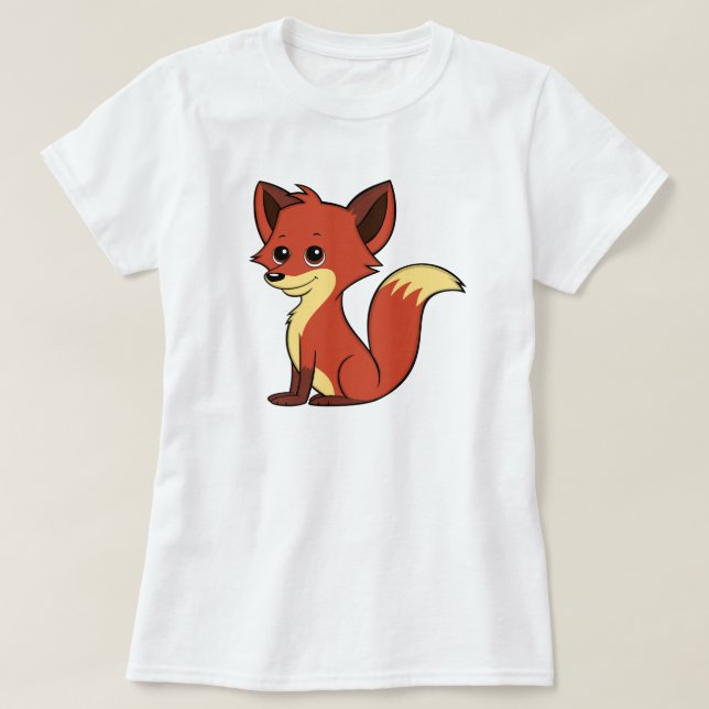 Cute Cartoon Fox Women's T-Shirt (Design Front)
