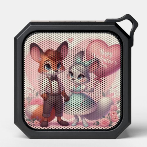 Cute cartoon foxes Valentines day Bluetooth Speaker