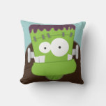 Cute Cartoon Frankenstein Monster Throw Pillow at Zazzle