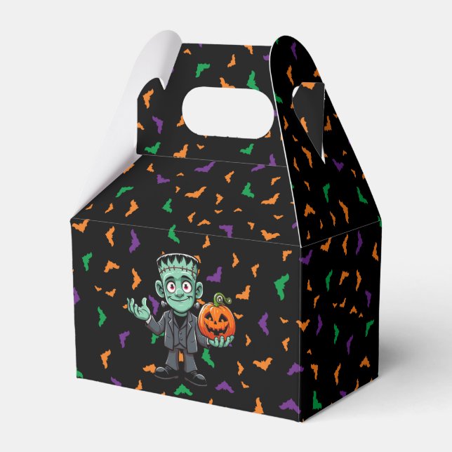 Cute, cartoon Frankenstein's monster Favor Boxes (Front Side)