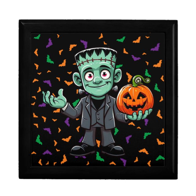 Cute, cartoon Frankenstein's monster Gift Box (Front)