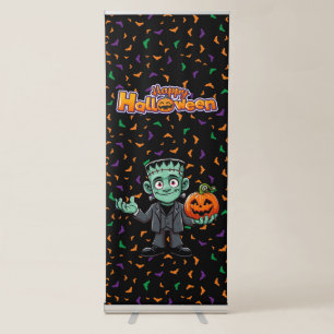 Cute, cartoon Frankenstein's monster Retractable Banner