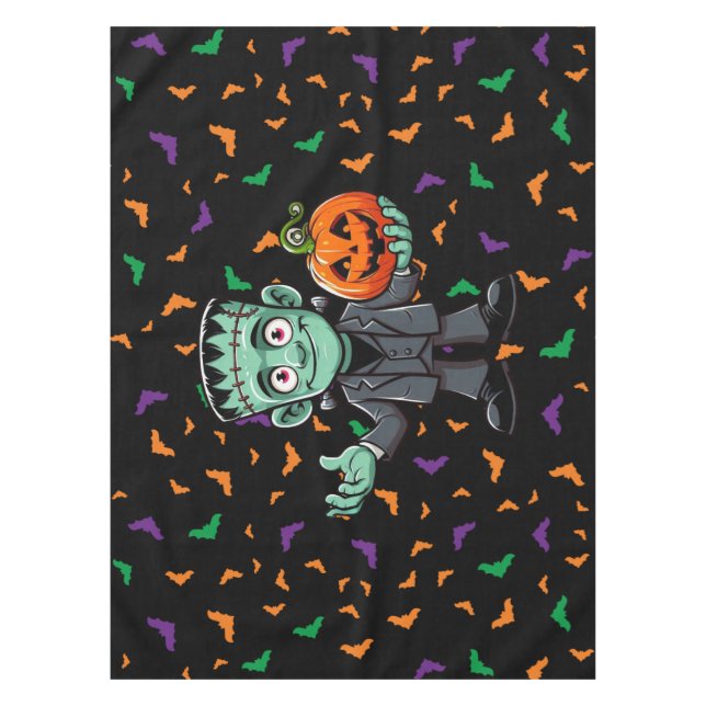 Cute, cartoon Frankenstein's monster Tablecloth (Front)
