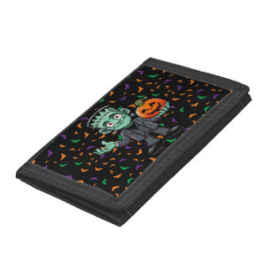 Cute, cartoon Frankenstein's monster Tri-fold Wallet