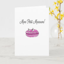 Cute Cartoon French Cookies Macaron Card