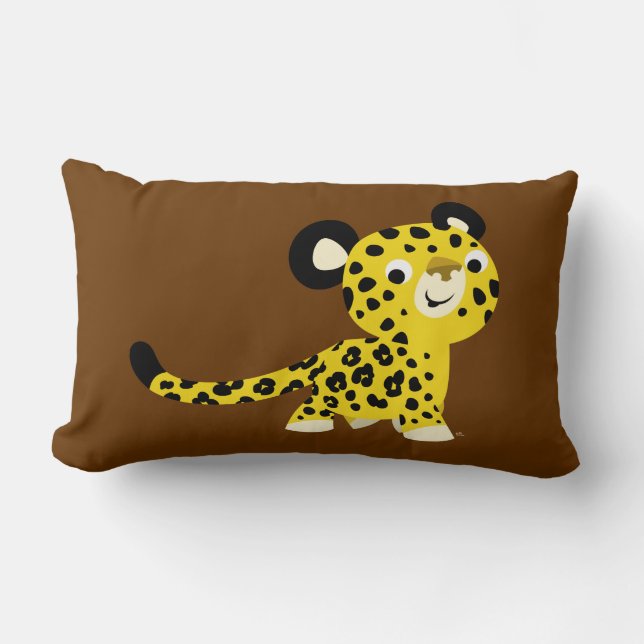 Cute Cartoon friendly Leopard Pillow (Front)