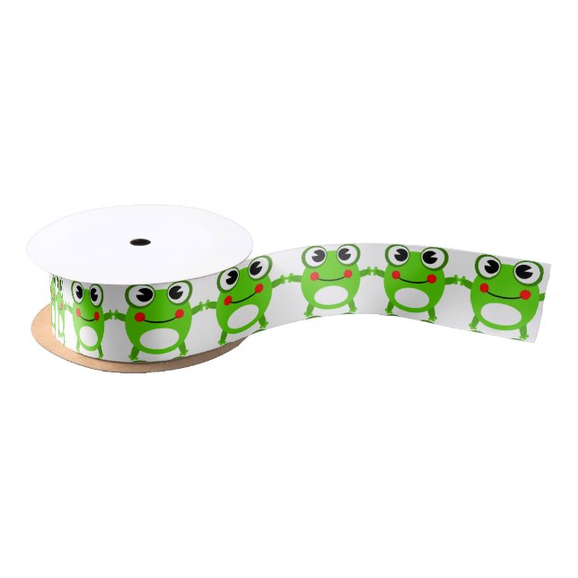 Cute Cartoon Frog Ribbon (Spool)