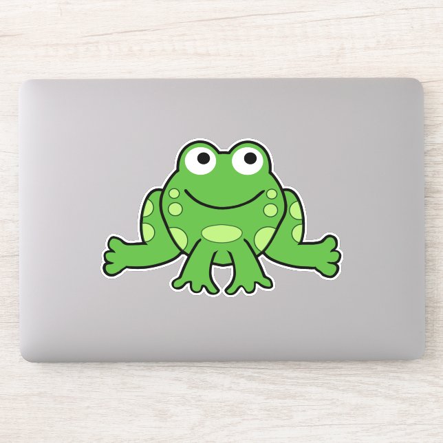 Cute Cartoon Frog Sticker (Computer)