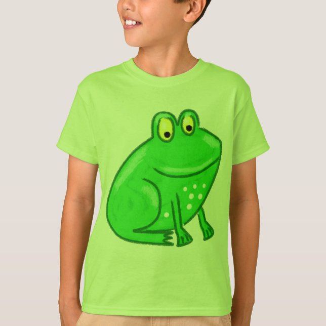 Cute Cartoon Frog T-Shirt (Front)